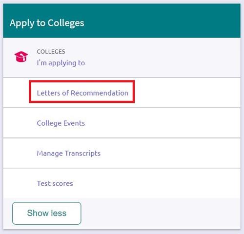 school counseling naviance letter of recommendation naviance